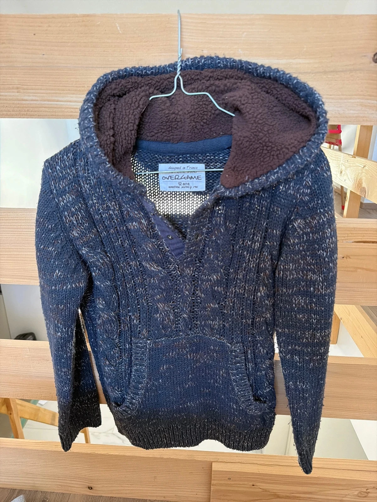 Pull over avec capuche moumoute, 12 ans